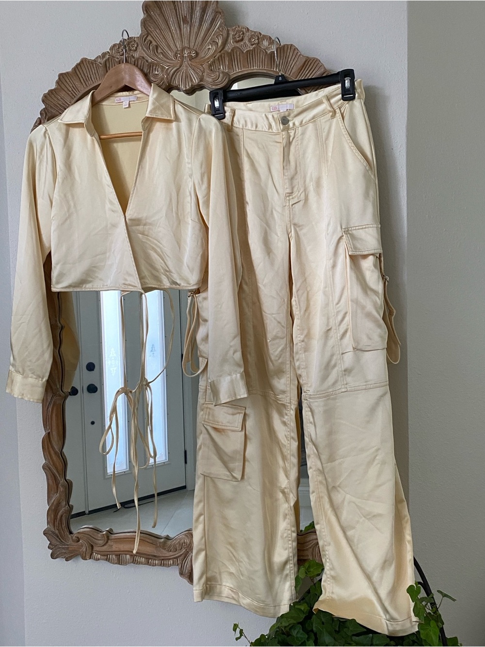 Gianni Bini Butter Yellow Cargo Two-Piece Set - Picture 7 of 7